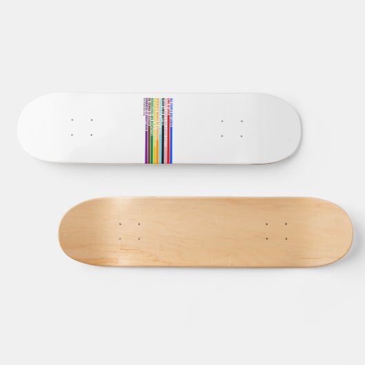 Onze waarden zijn skateboard (Horizontaal)