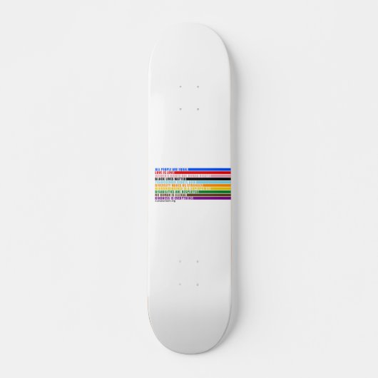 Onze waarden zijn skateboard (Voorkant)
