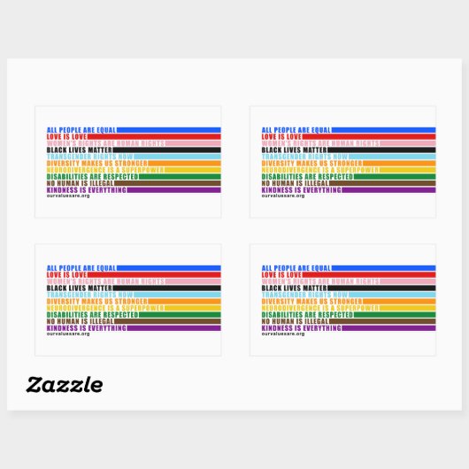 Onze waarden zijn Sticker (Vel)