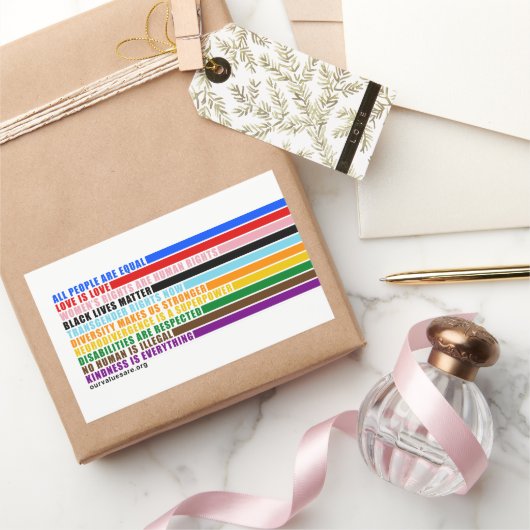 Onze waarden zijn Sticker (Geschenken)