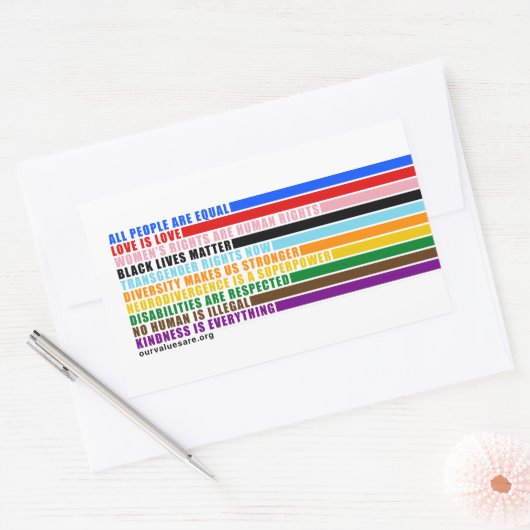 Onze waarden zijn Sticker (Envelop)