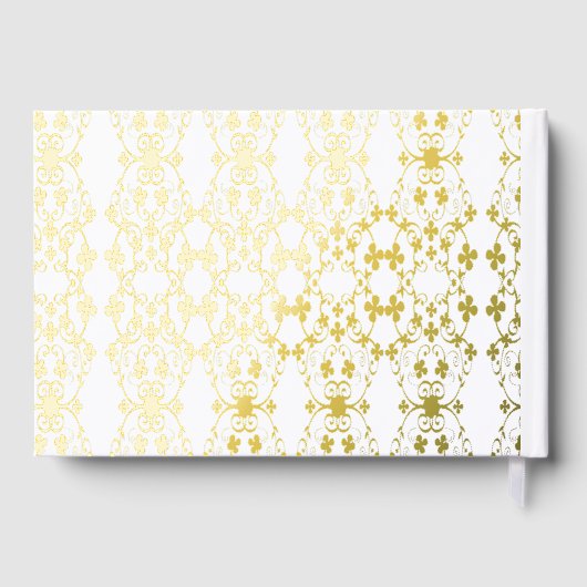 Onze Wedding Registry Bloemrijke Wijnstok Gouden F Gastenboek (Achterkant)