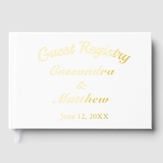 Onze Wedding Registry Bloemrijke Wijnstok Gouden F Gastenboek (Voorkant)