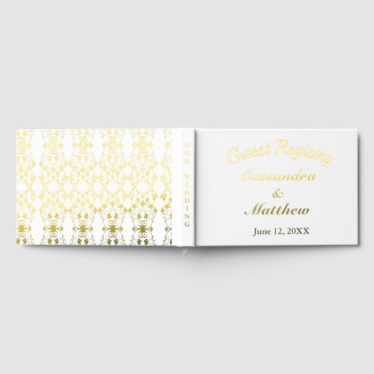 Onze Wedding Registry Bloemrijke Wijnstok Gouden F Gastenboek (Volledig)