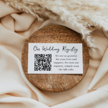 Onze Wedding Registry QR Code Enclosure Kaart