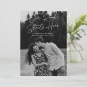 Onze weg begint hier Foto-aankondiging voor deelna Kaart (Staand voorkant)