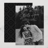 Onze weg begint hier Foto-aankondiging voor deelna Kaart (Voorkant / Achterkant)