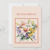 Onze welgemeende condoleances noteren Kaart Notitiekaartje (Voorkant)