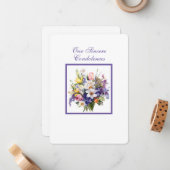 Onze welgemeende condoleances noteren Kaart Notitiekaartje (Voorkant / Achterkant in situ)