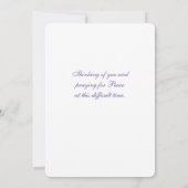 Onze welgemeende condoleances noteren Kaart Notitiekaartje (Achterkant)