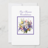 Onze welgemeende condoleances noteren Kaart Notitiekaartje (Voorkant)