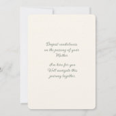 Onze welgemeende condoleances noteren Kaart Notitiekaartje (Achterkant)