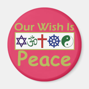 Onze wens is PEACE Magnet
