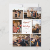 Onze wens | Kerstbrief & 6 fotocollage Feestdagenkaart (Voorkant)