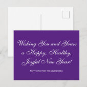 Onze wens voor u het Manuscript Digitale Gelukkig  Feestdagenkaart (Voorkant / Achterkant)