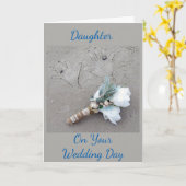 ONZE ** WENSEN VOOR JULLIE BRUILOFT** DOCHTER KAART (Gele Bloem)