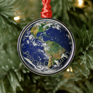 Onze wereld - Vrede op Aarde Metalen Ornament
