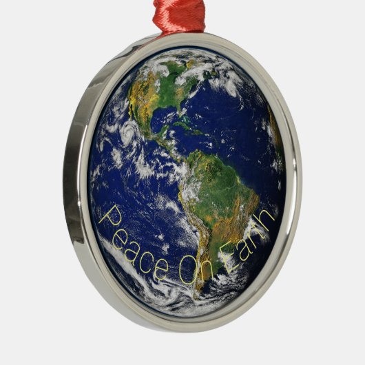 Onze wereld - Vrede op Aarde Metalen Ornament (Rechts)