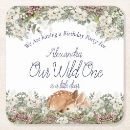 Onze Wilde Een is een beetje dierbaar. Deer Woodla Kartonnen Onderzetters