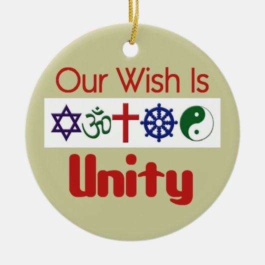 Onze Wish UNITY Ornament (Voorkant)