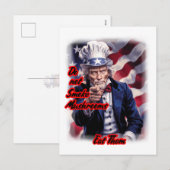 Onze witte rood blauwe Oom Sam geeft advies over e Feestdagenkaart (Voorkant / Achterkant)