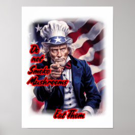 Onze witte rood blauwe Oom Sam geeft advies over e Poster