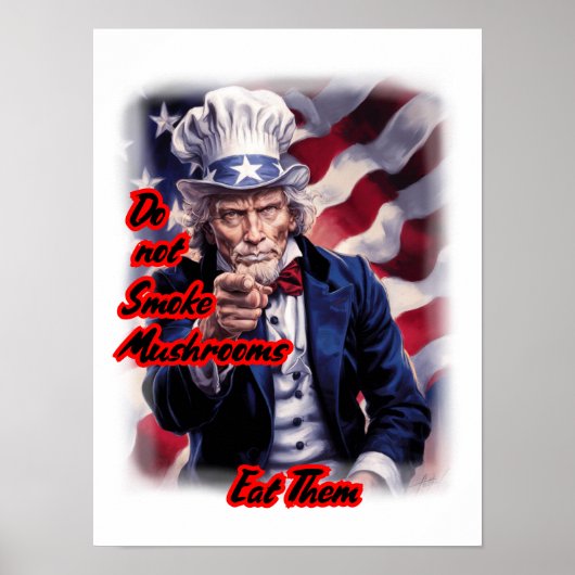 Onze witte rood blauwe Oom Sam geeft advies over e Poster (Voorkant)