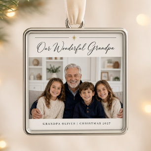 Onze Wonderbaarlijke Opa Gepersonaliseerde Kleinki Metalen Ornament