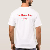 Onze wortels lopen diep t-shirt (Achterkant)