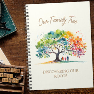 Onze wortels ontdekken ontwerp van de familiestamb notitieboek