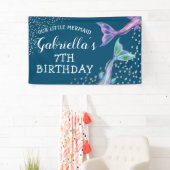Onze Zeemeermin Glitter Verjaardag Spandoek (Insitu)