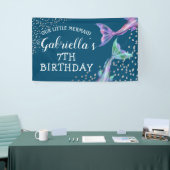Onze Zeemeermin Glitter Verjaardag Spandoek (Beurs)