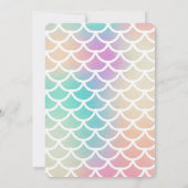 Onze zeemeermin is één roze 1ste verjaardag kaart (Achterkant)