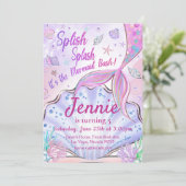 Onze Zeemeermin Verjaardag onder het Zee Party Kaart (Staand voorkant)