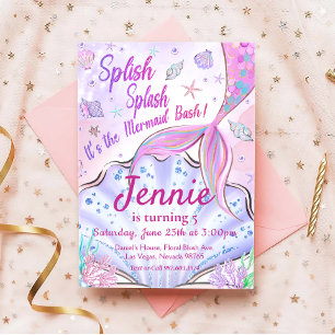Onze Zeemeermin Verjaardag onder het Zee Party Kaart