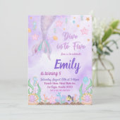 Onze Zeemeermin verjaardagsfeestje onder het Zee f Kaart (Staand voorkant)