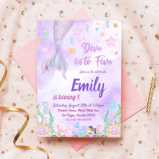 Onze Zeemeermin verjaardagsfeestje onder het Zee f Kaart