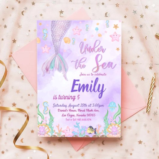 Onze Zeemeermin verjaardagsfeestje onder het Zee f Kaart