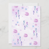 Onze Zeemeermin verjaardagsfeestje onder het Zee f Kaart (Achterkant)