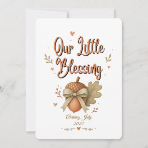 Onze Zegen Thanksgiving Zwangerschapsaankondiging Kaart