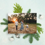 Onze zegeningen tellen feestdagenkaart<br><div class="desc">Het tellen van onze zegeningen religieuze Kerstmis ontwerp</div>