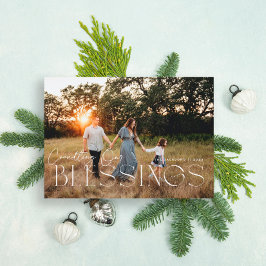 Onze zegeningen tellen feestdagenkaart