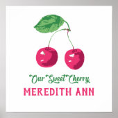"Onze Zoete" Kers Persoonlijke Naam Poster (Voorkant)