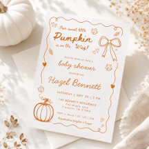 Onze Zoete Kleine Pompoen Doodle Baby Shower