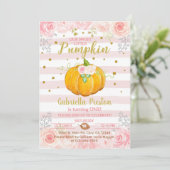 Onze zoete pompoen voor de eerste verjaardag kaart (Staand voorkant)