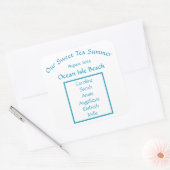 Onze zoete thee zomer zonneschijn vrienden strand  vierkante sticker (Envelop)