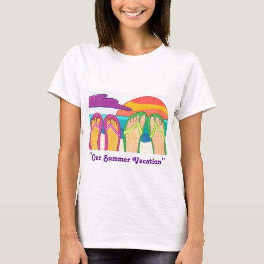 Onze zomervakantie t-shirt (Voorkant)