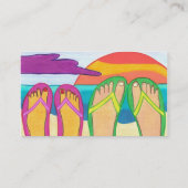 Onze zomervakantiekaarttemplate visitekaartje (Achterkant)