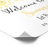 Onze zon draait een verjaardagswelkomstbord poster (Hoek)