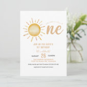 Onze zon wordt één verjaardag kaart (Staand voorkant)